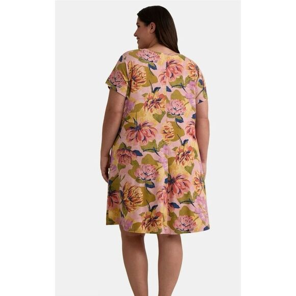 Terra & Sky Women’s Plus Size Swing Dress with Short Sleeves Size 2X - Picture 2 of 12